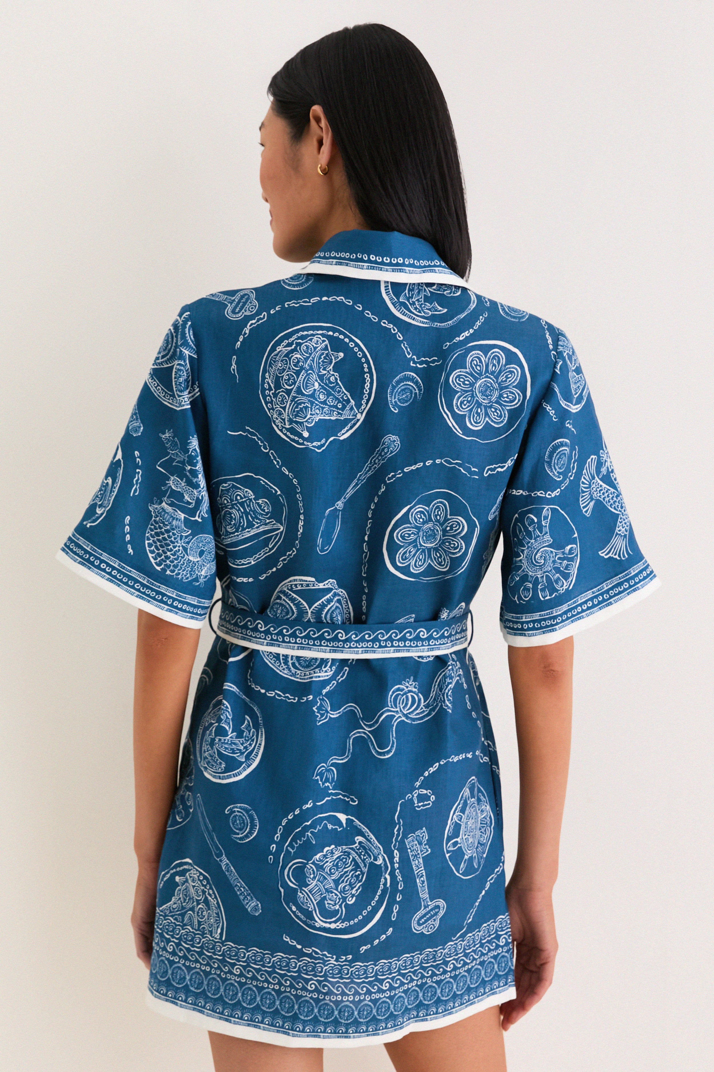 Blue Lucky Mini Dress