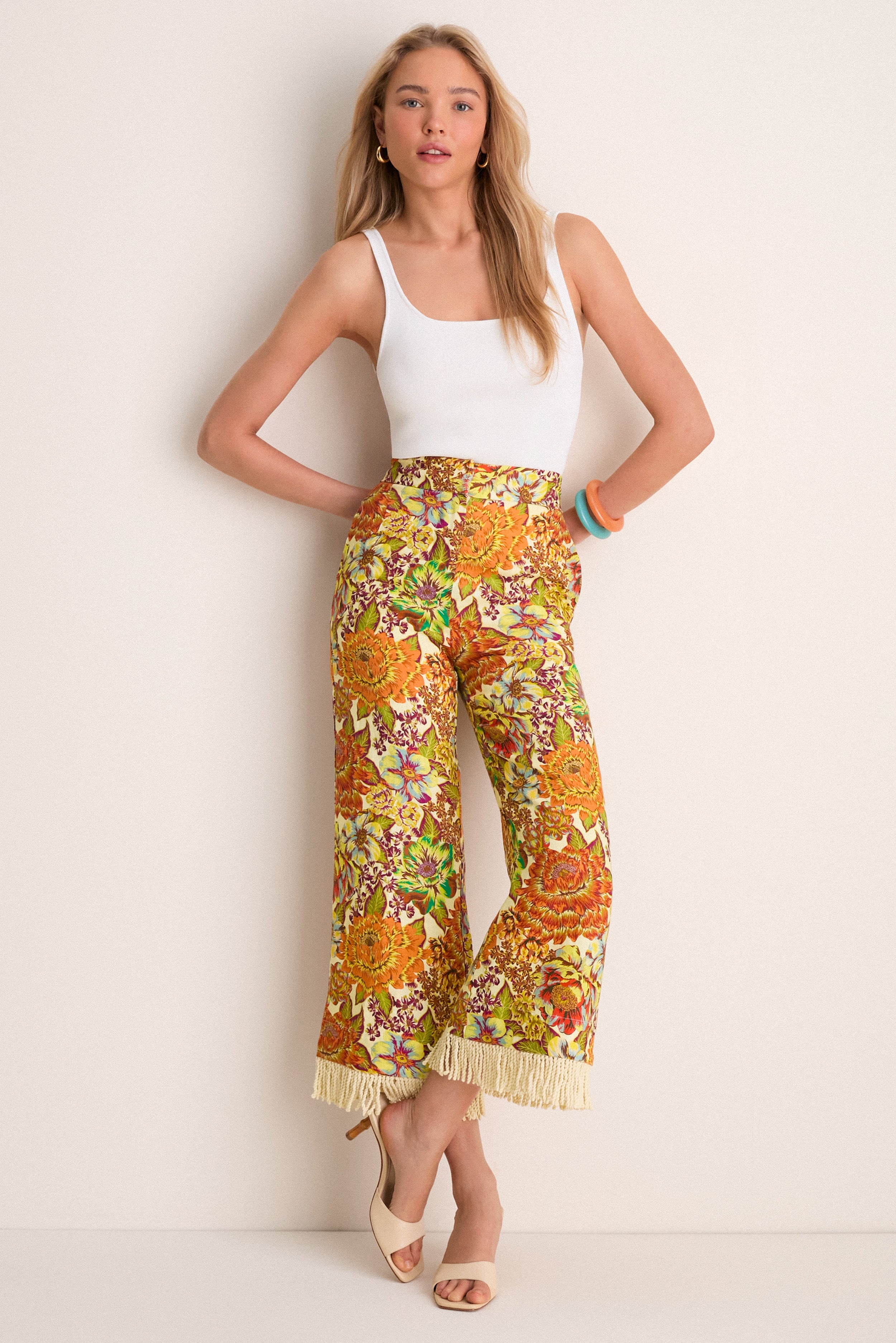 Multi Lana Flare Pants | Alemais