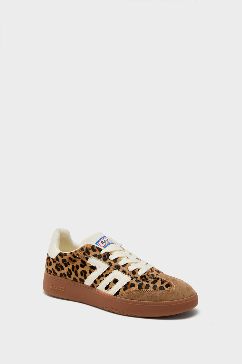 Leopard Cuoio Milk Boston Sneakers