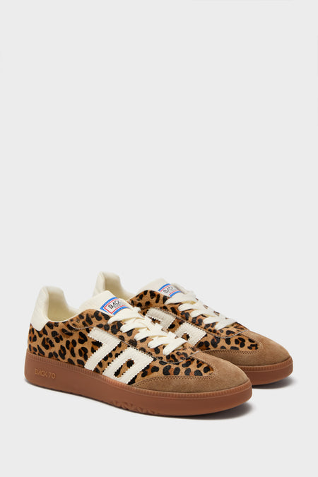 Leopard Cuoio Milk Boston Sneakers