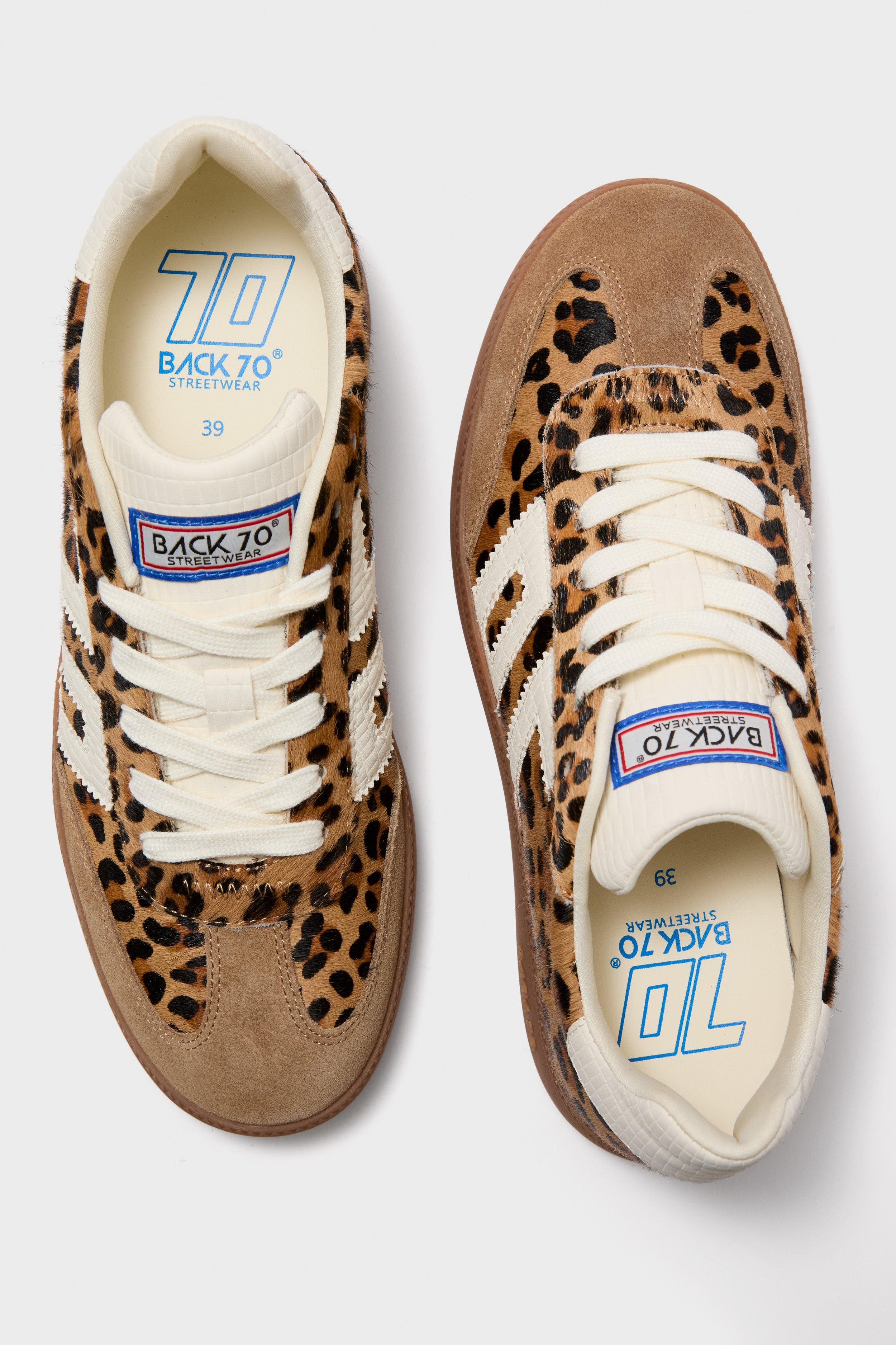 Leopard Cuoio Milk Boston Sneakers | Back 70