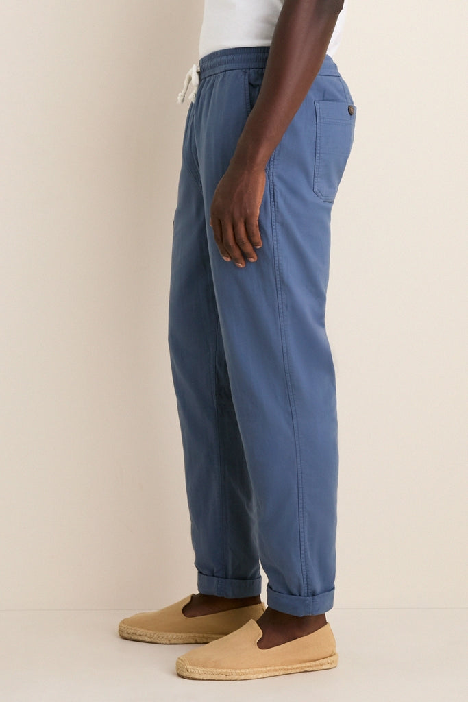 French Blue Slim Straight Fit Saturday Beach Pant