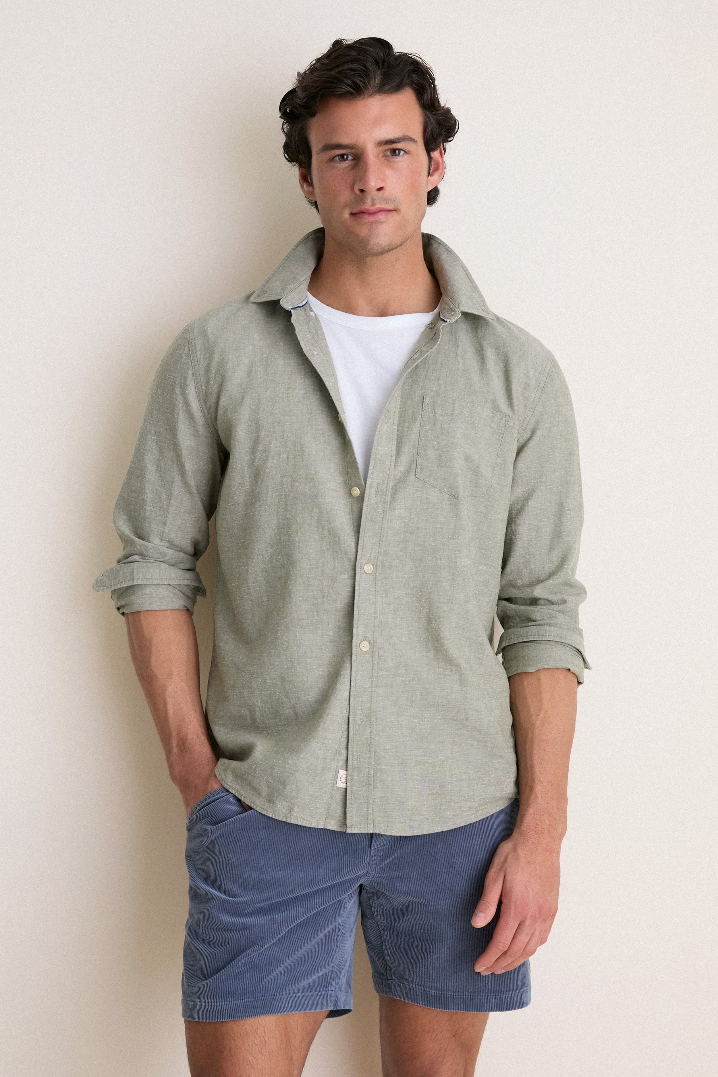 Olive Better-Than-Linen Shirt