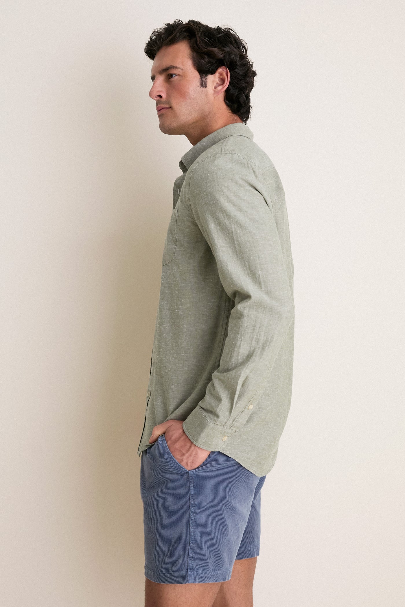 Olive Better-Than-Linen Shirt