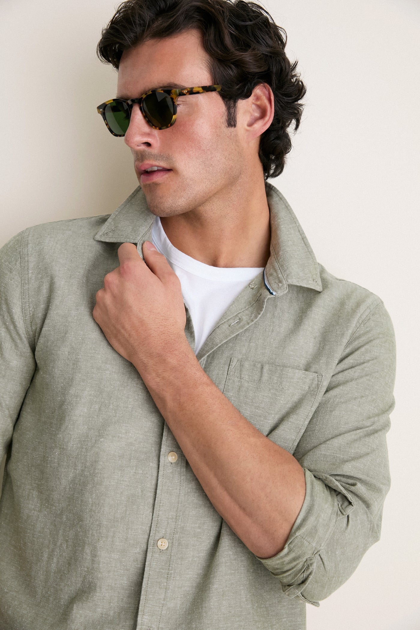 Olive Better-Than-Linen Shirt