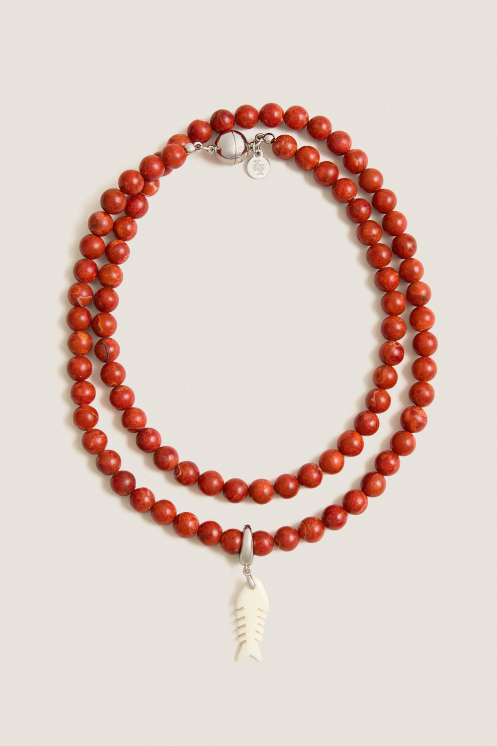Rust Sardine Stone Necklace