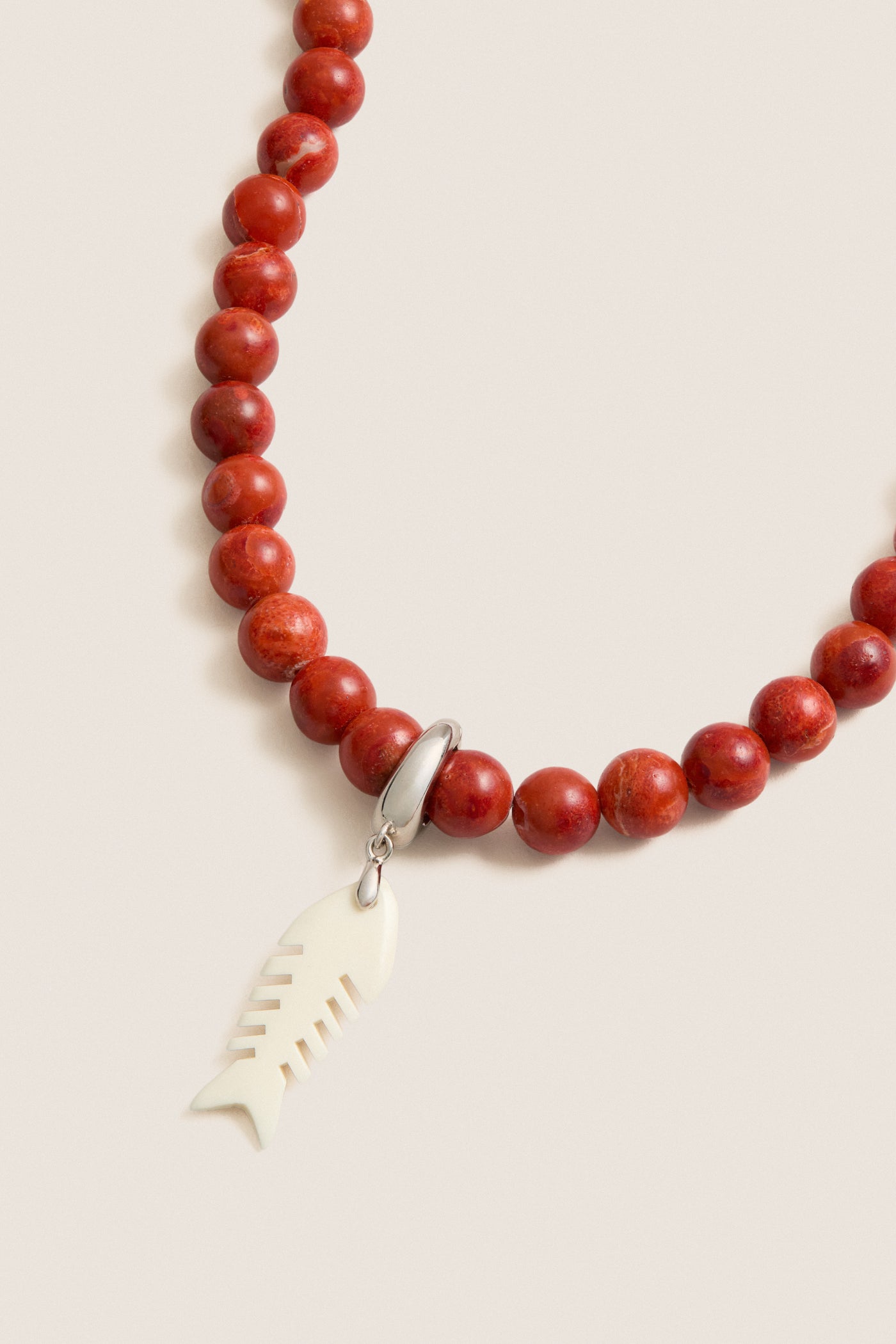 Rust Sardine Stone Necklace
