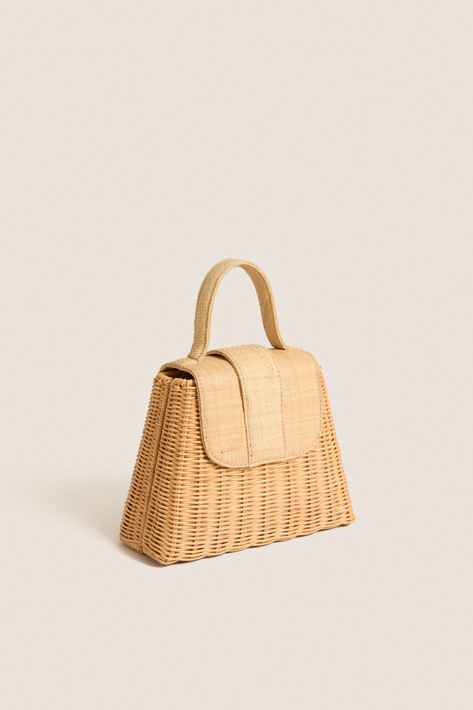 Natural and Multi Petite Lady Bag Coral Sands