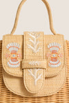 Natural and Multi Petite Lady Bag Coral Sands