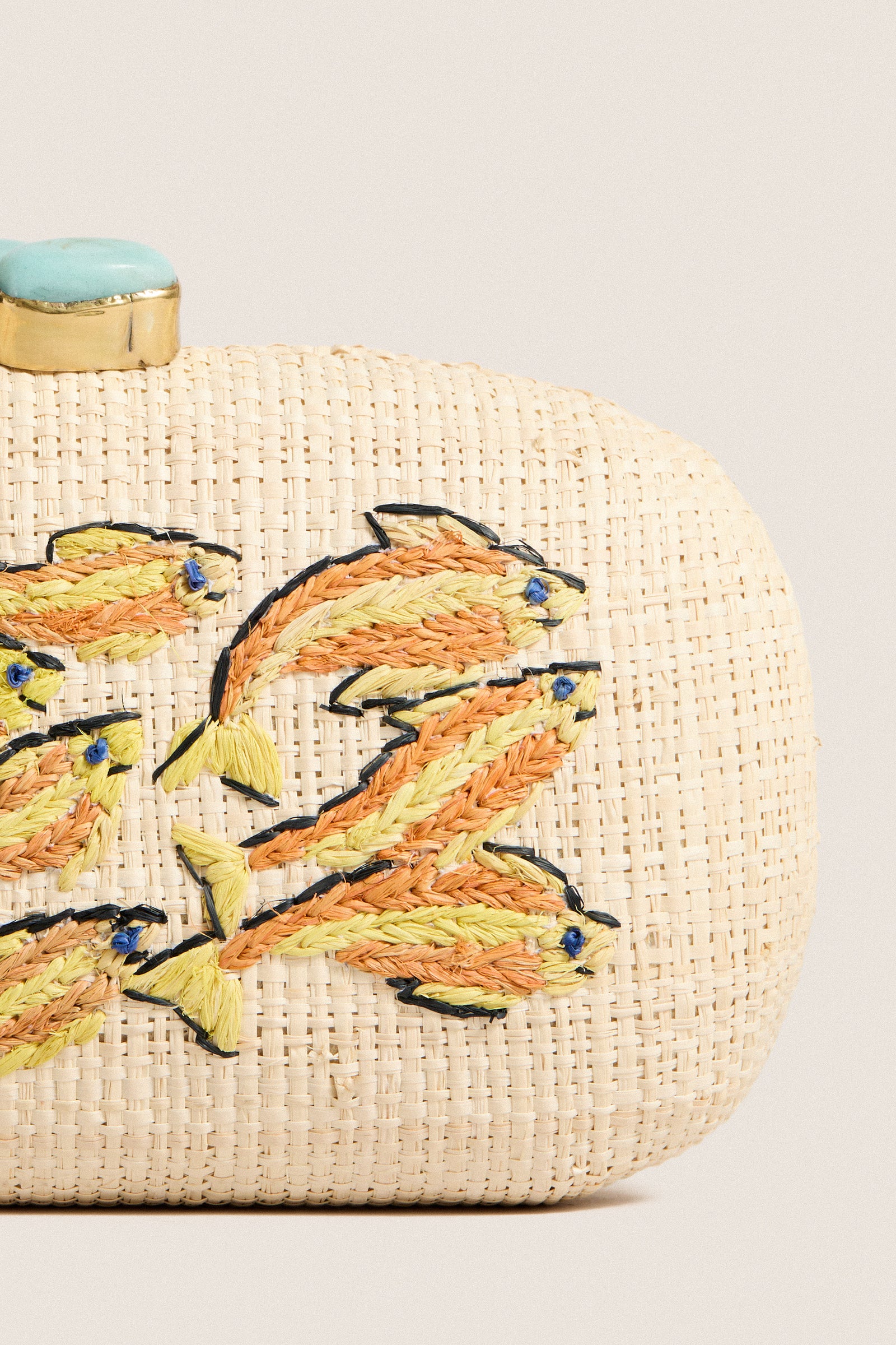 Natural and Yellow Minnow Minaudiere