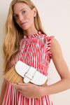White Woven Lady Clutch