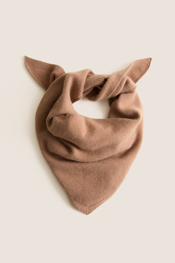 Mocha Cashmere Triangle Scarf