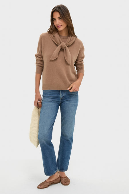 Mocha Cashmere Triangle Scarf