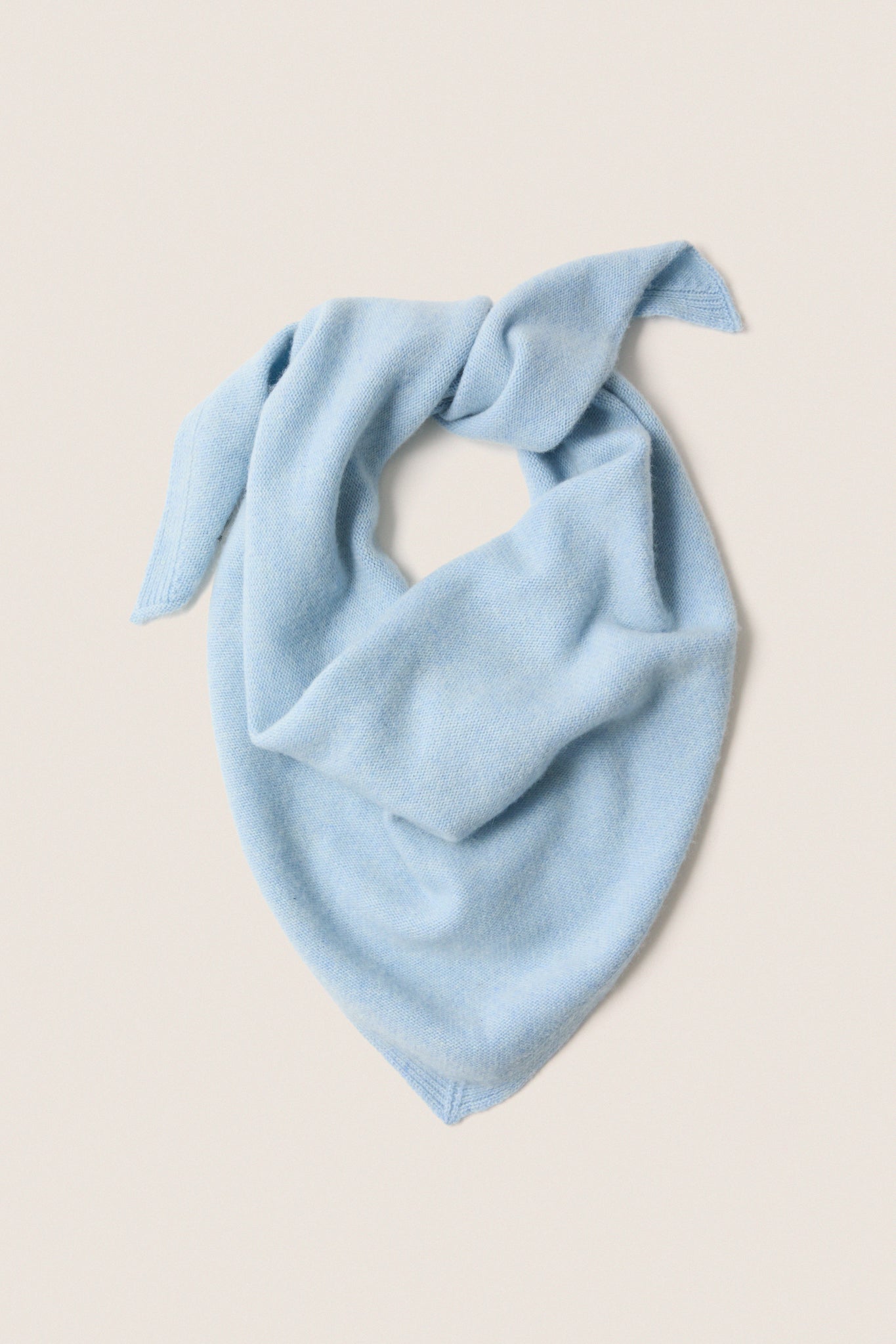 Ice Blue Cashmere Triangle Scarf