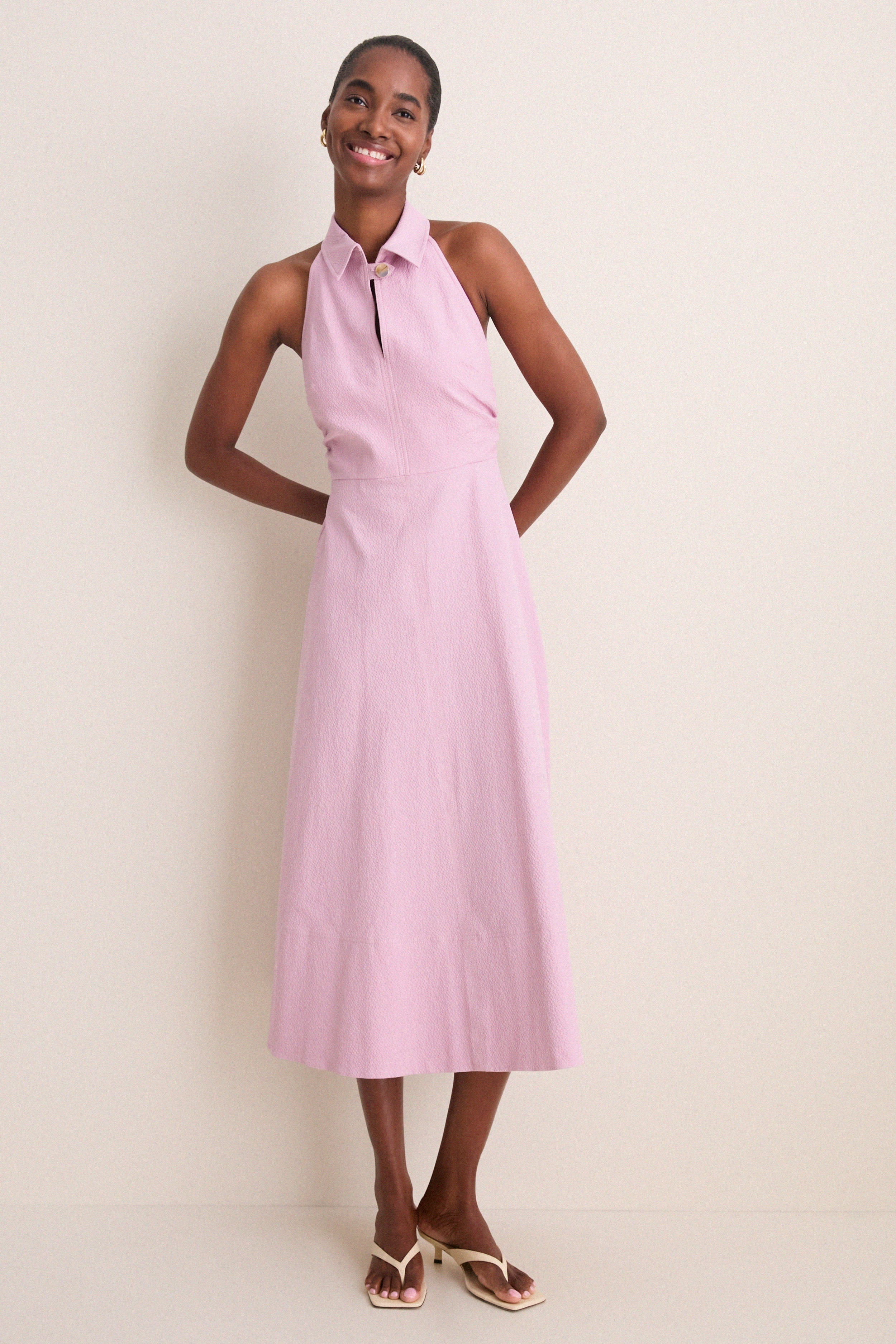 Pale Orchid Haze Mackey Dress | Veronica Beard