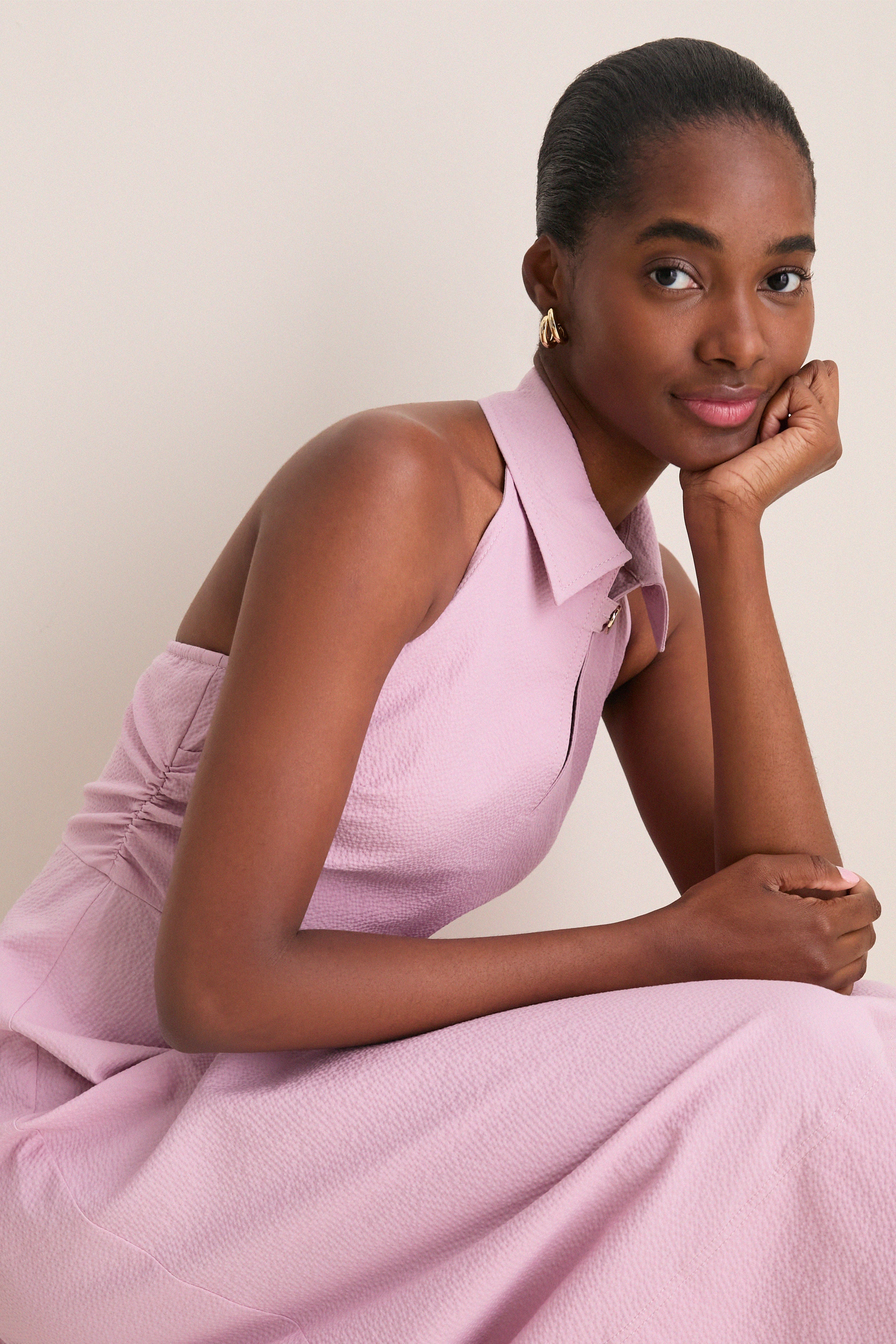 Pale Orchid Haze Mackey Dress | Veronica Beard