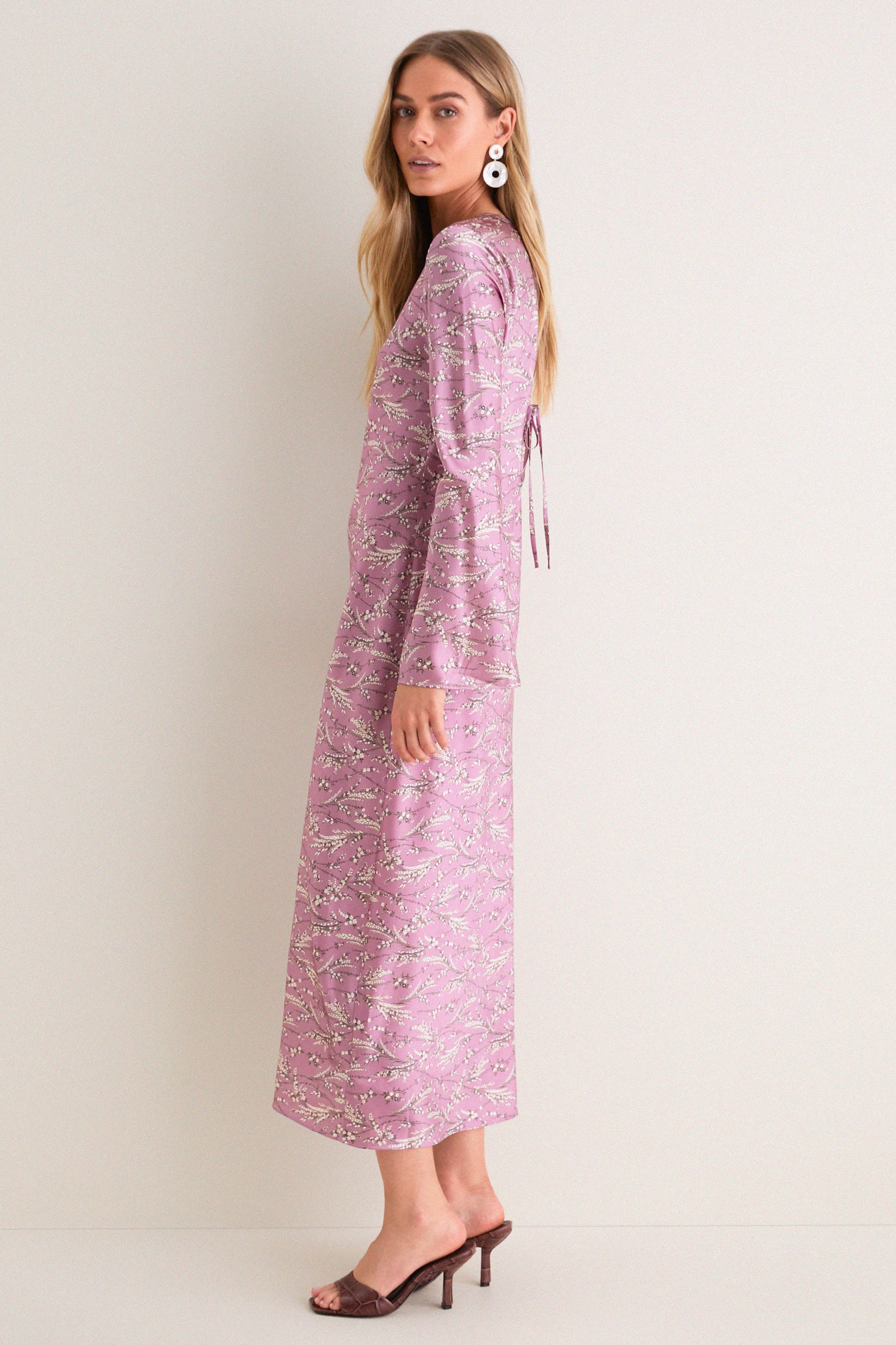 Orchid Haze Multi Midi Gemma Dress