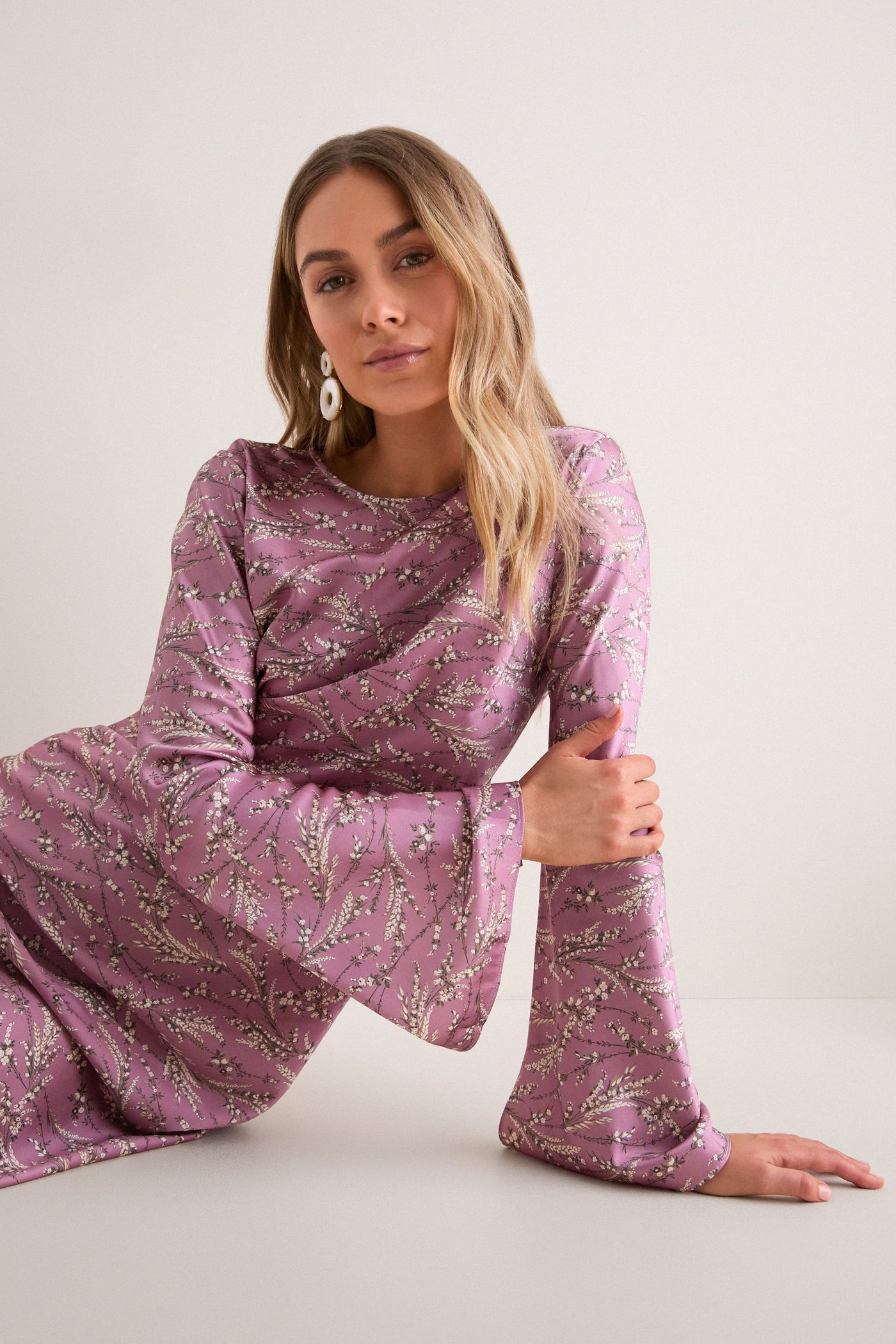 Orchid Haze Multi Midi Gemma Dress