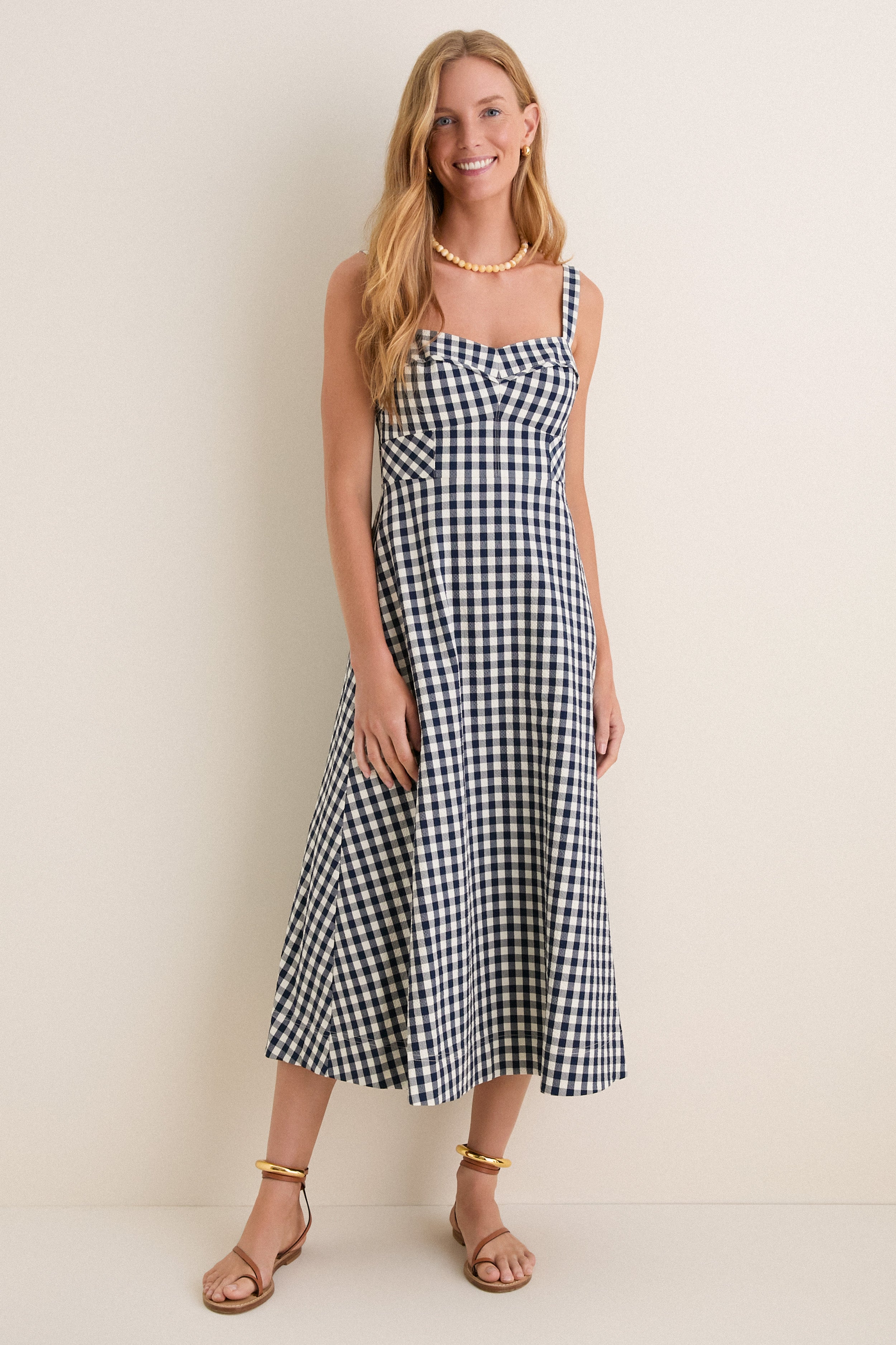 Navy and Dove Aila Dress | Veronica Beard