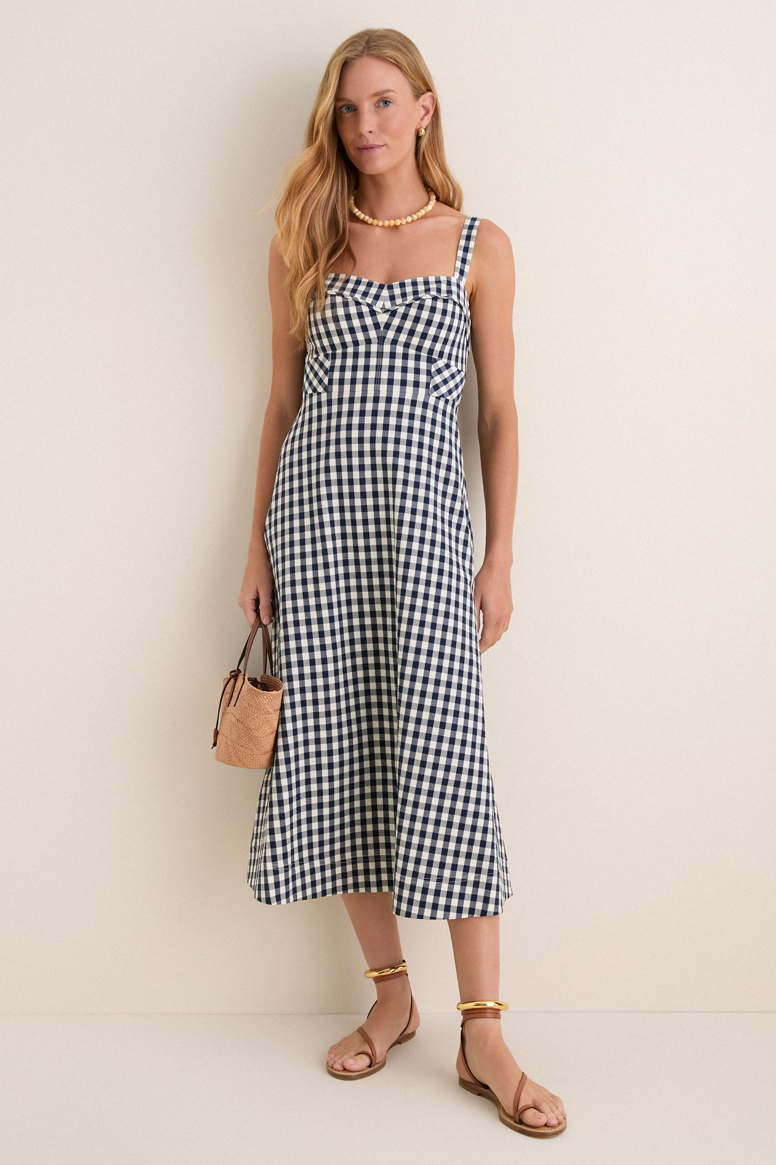 Navy and Dove Aila Dress | Veronica Beard