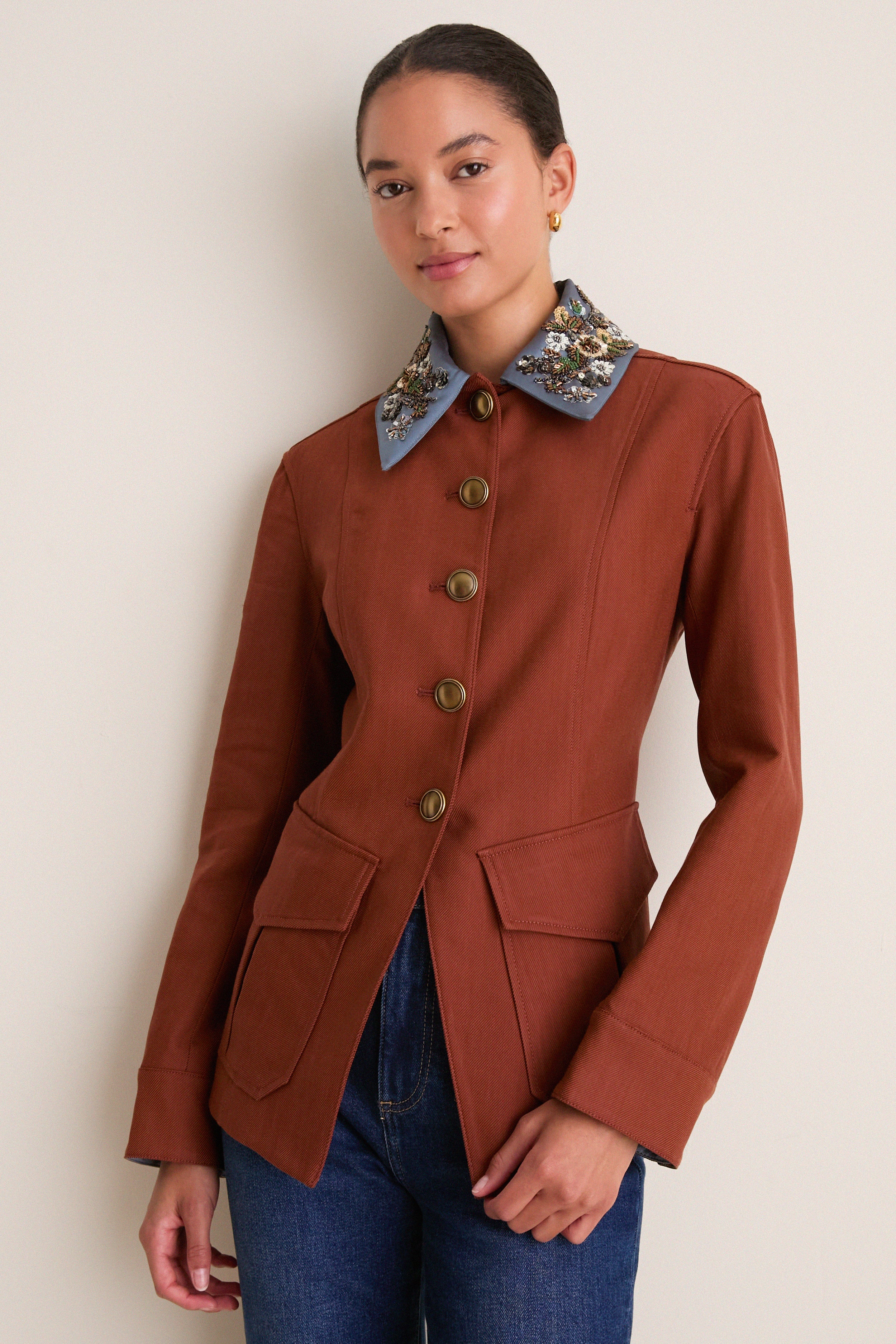Rust Laramie Dickey Jacket | Veronica Beard