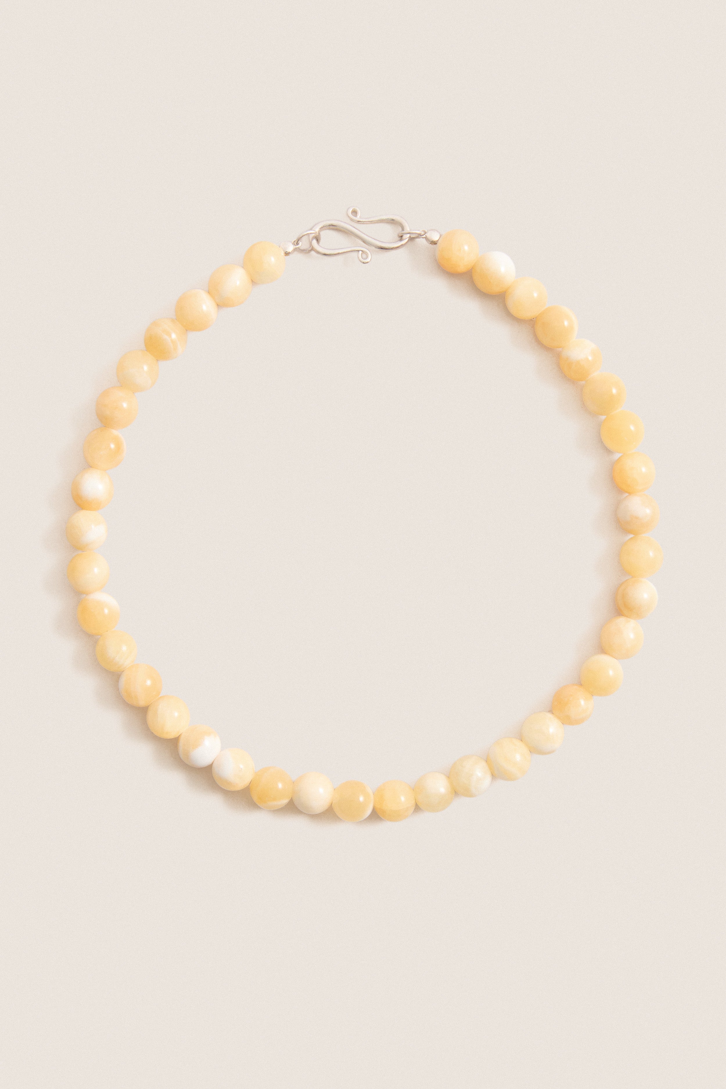 Beige Topaz Mary Necklace