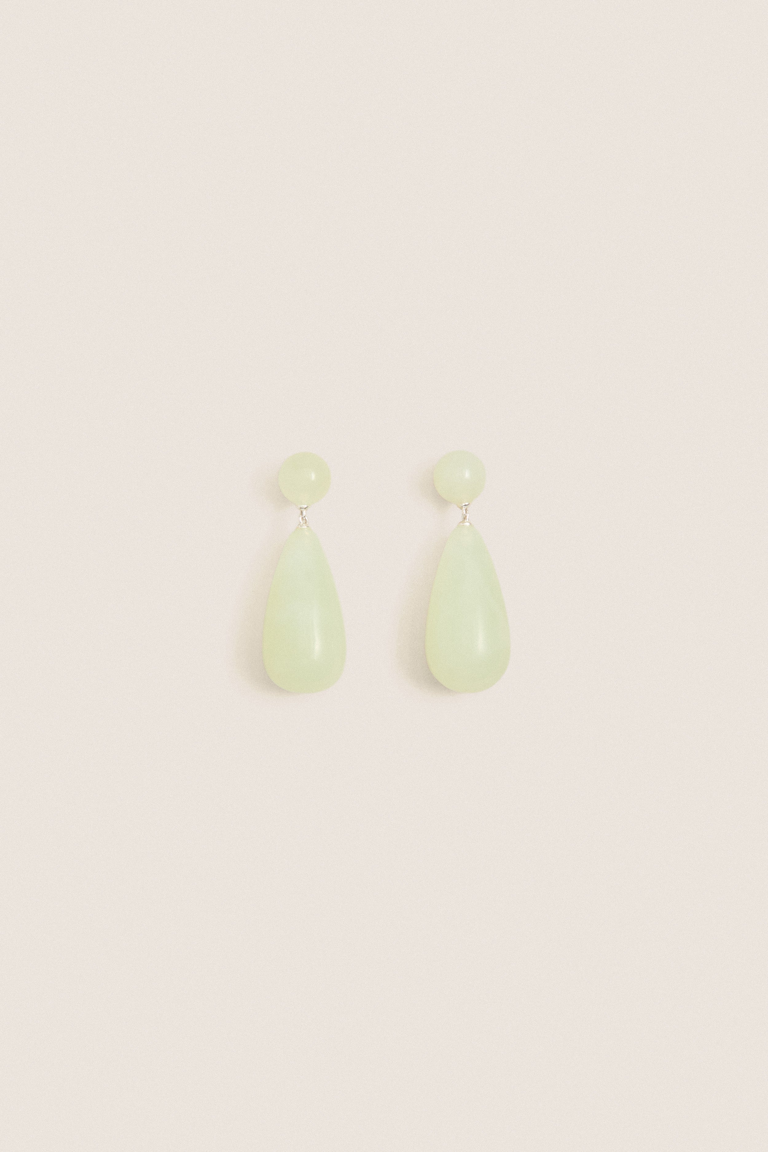 Silver Green Serpentine Lola Earrings