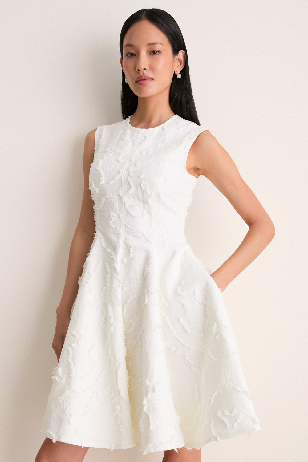 erdem fit and flare dress Erdem - Indigo Denim Fit and Flare Midi Dress