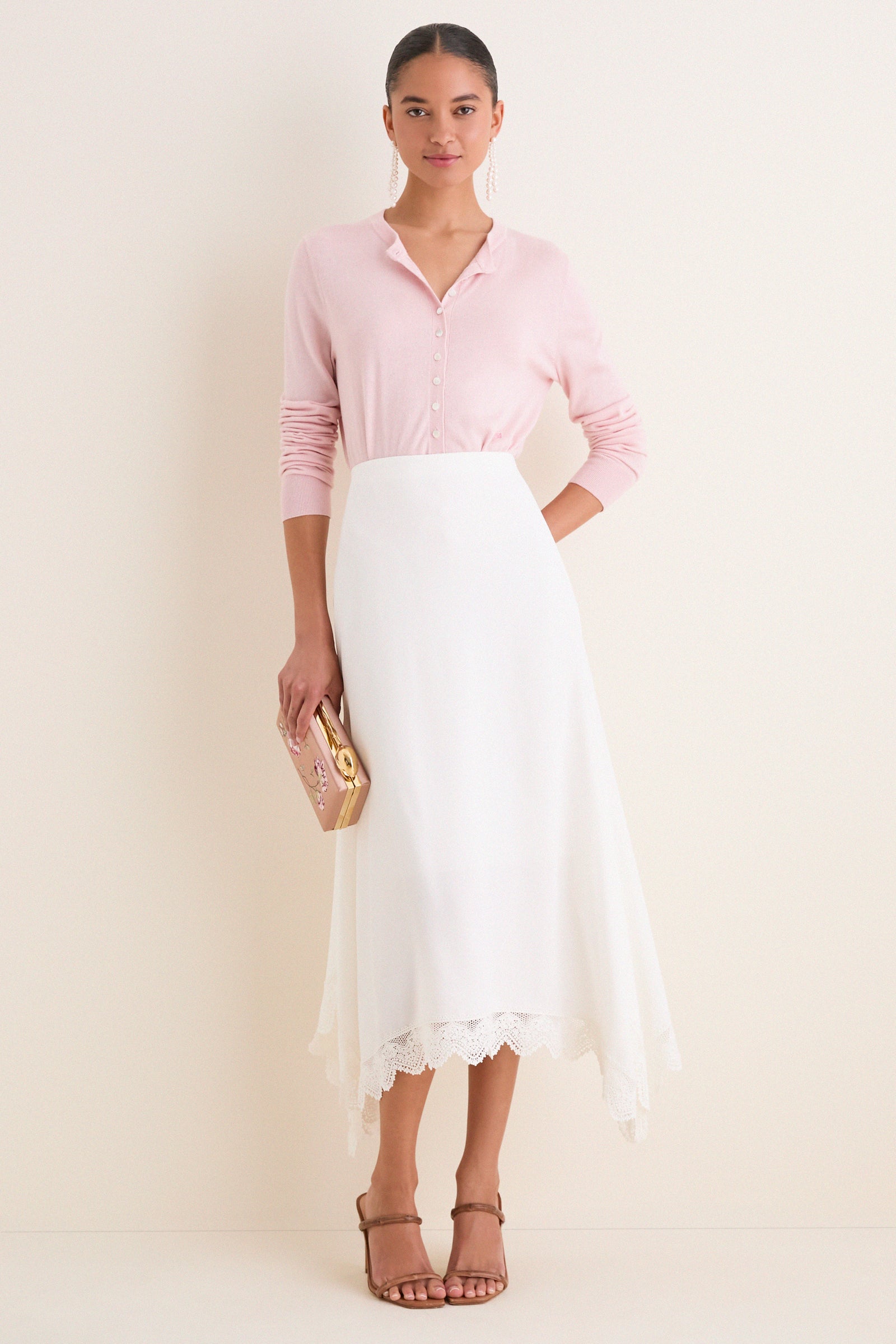 Bisque Bloom Clutch