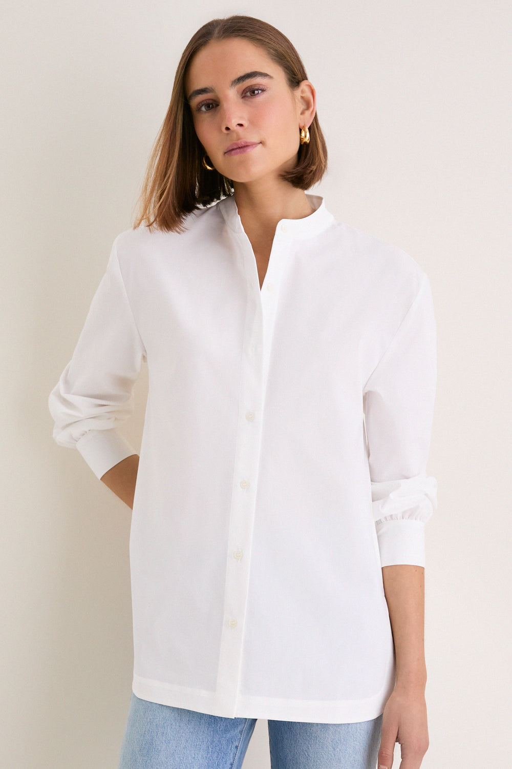 tunic dress shirt Broderie Panel Tunic Shirt