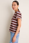 Rum Raisin Stripe Boxy Goodie Goodie Tee