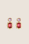 Lavender and Garnet Fantasia Earrings