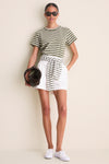 Olive Stripe Parker Classic Tee