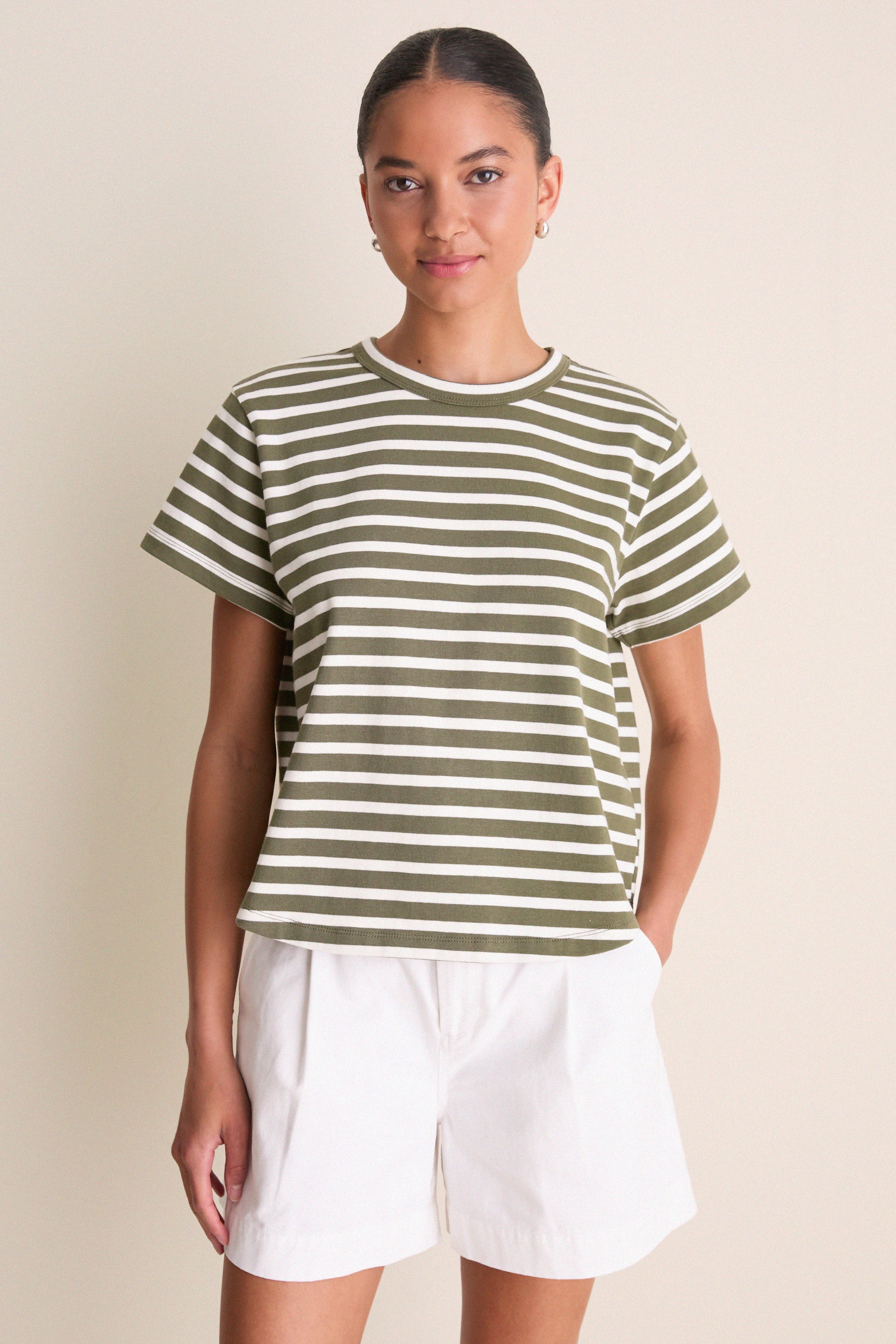 Olive Stripe Parker Classic Tee | Tuckernuck