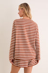Mocha Stripe Knit Odie Tee