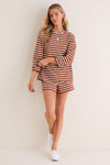 Mocha Stripe Knit Odie Tee
