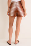 Mocha Stripe Knit Olympia Shorts