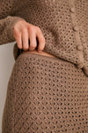 Mocha Crochet Emery Mini Skirt