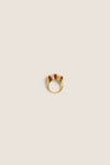 Carnelian and Gold Bordeaux Ring