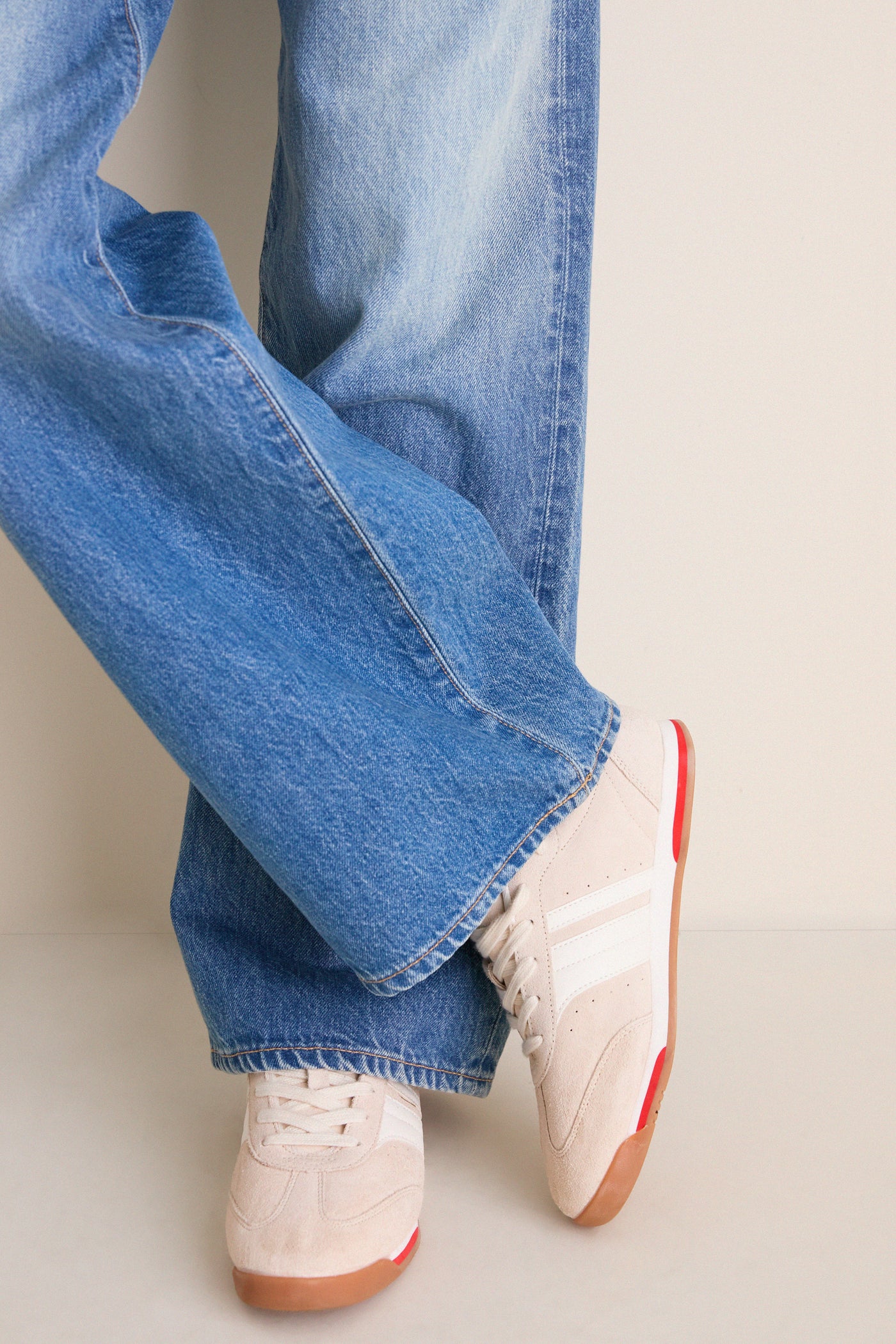 Parchment and Egret Revival Sneakers