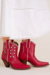 Red and White Bright Booties