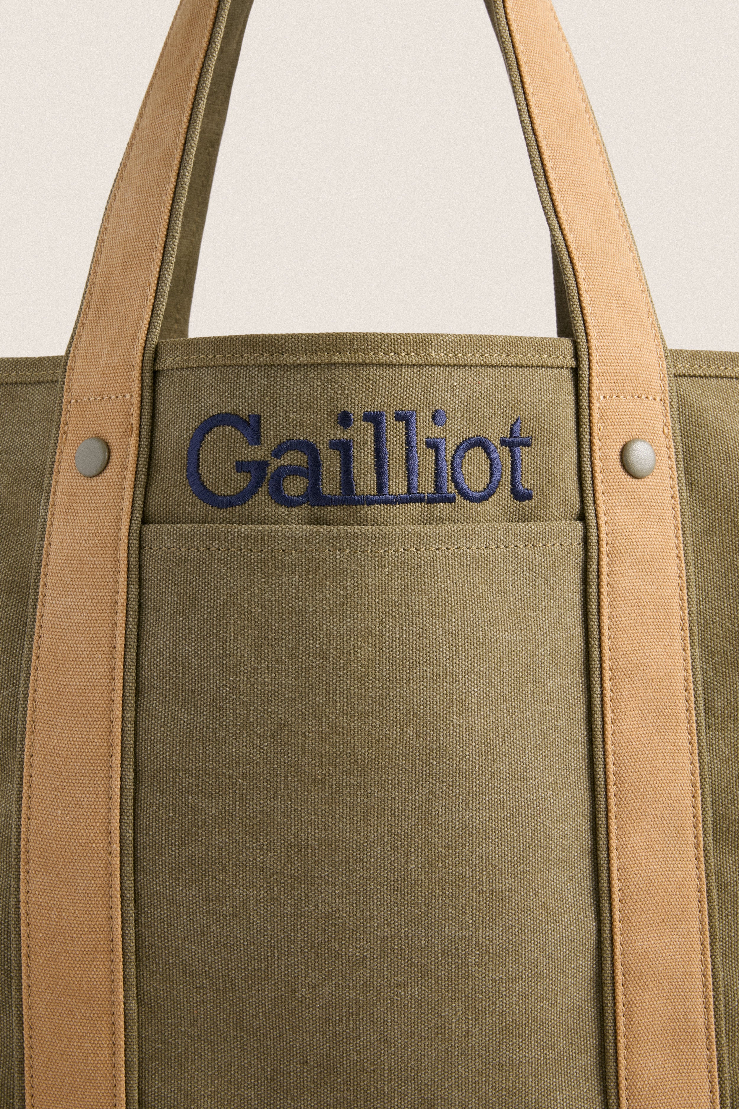 Large Olive Heritage Canvas Tote