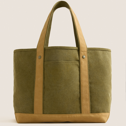 Large Olive Heritage Canvas Tote | Tuckernuck Accessories