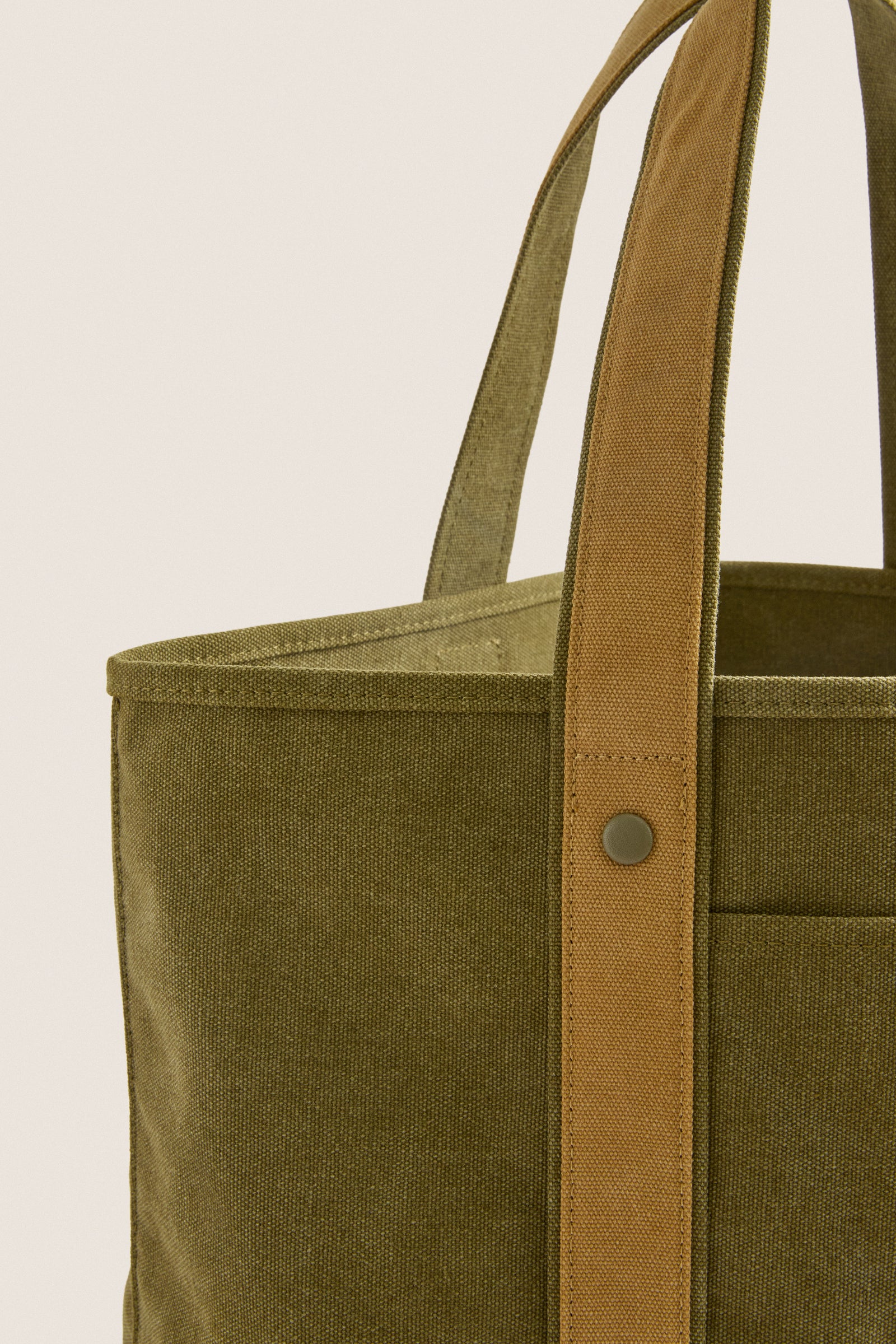 Large Olive Heritage Canvas Tote