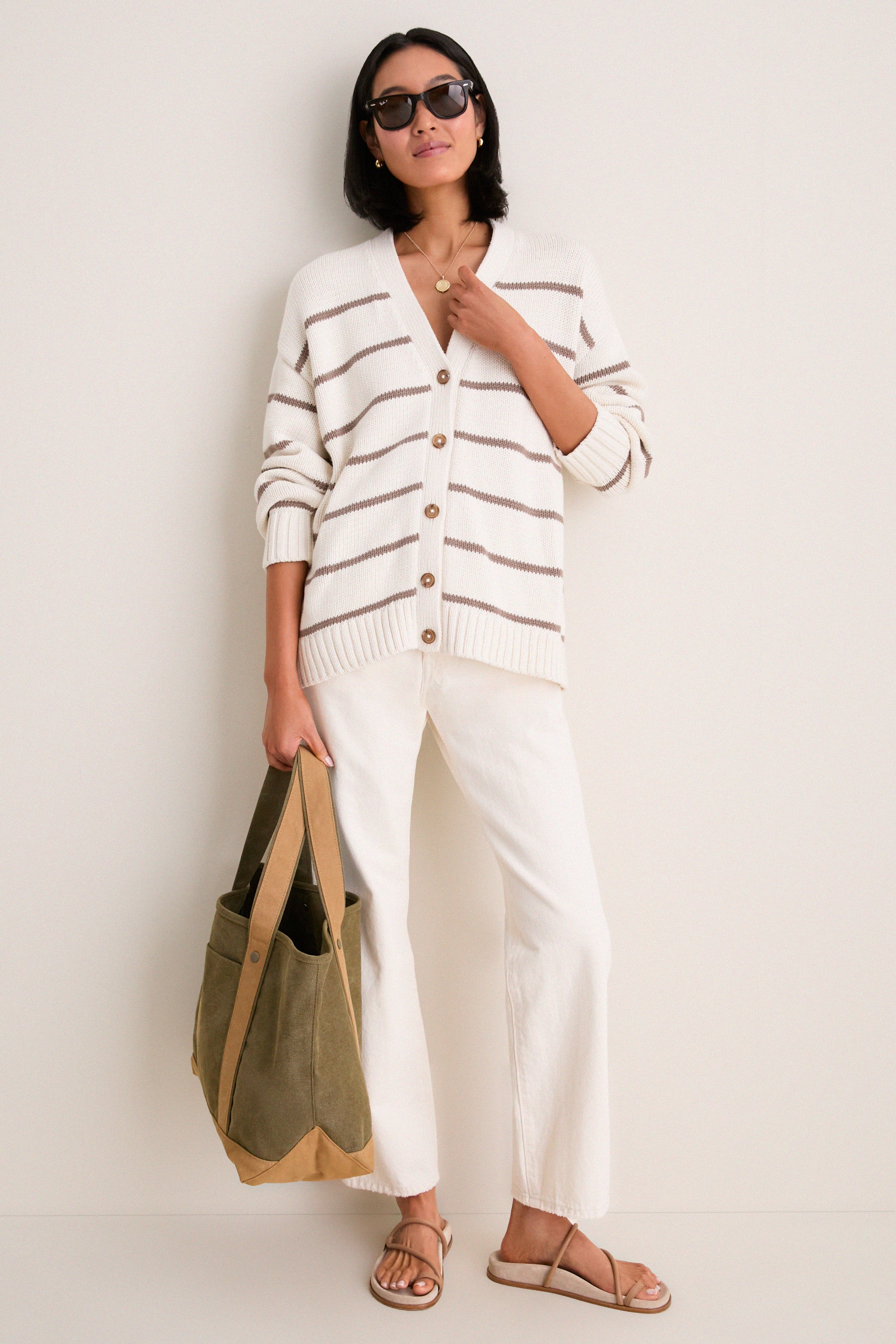 Large Olive Heritage Canvas Tote