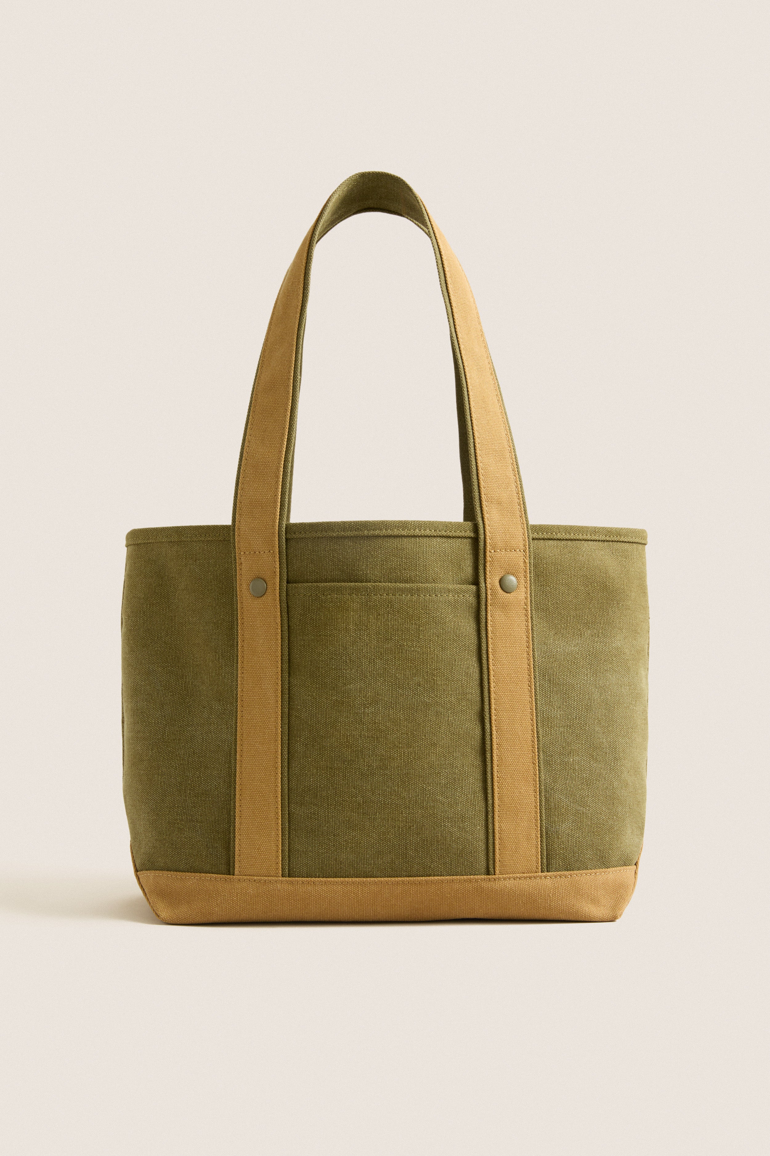 Small Olive Heritage Canvas Tote