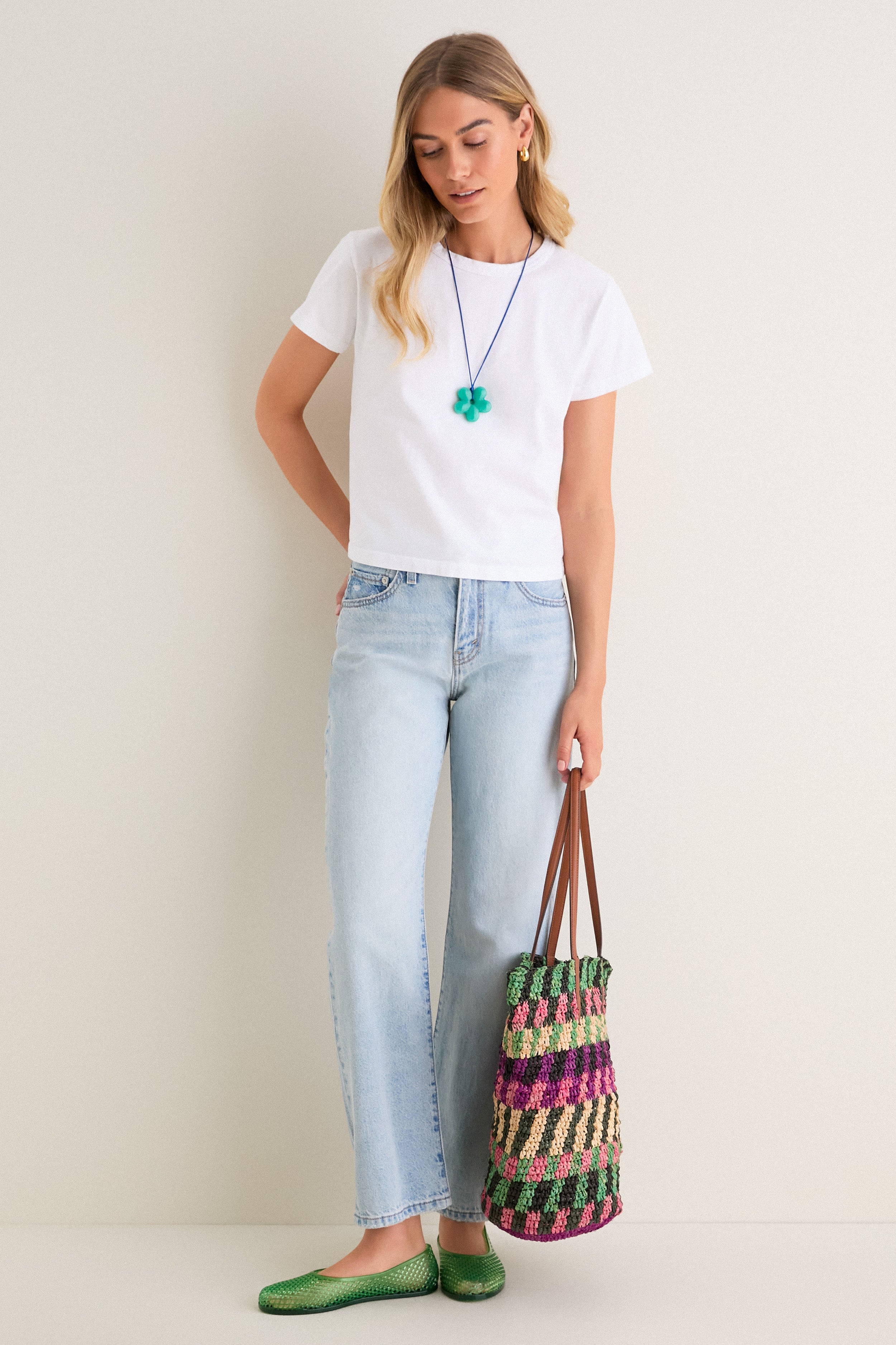 Green Iro Jelly Flats