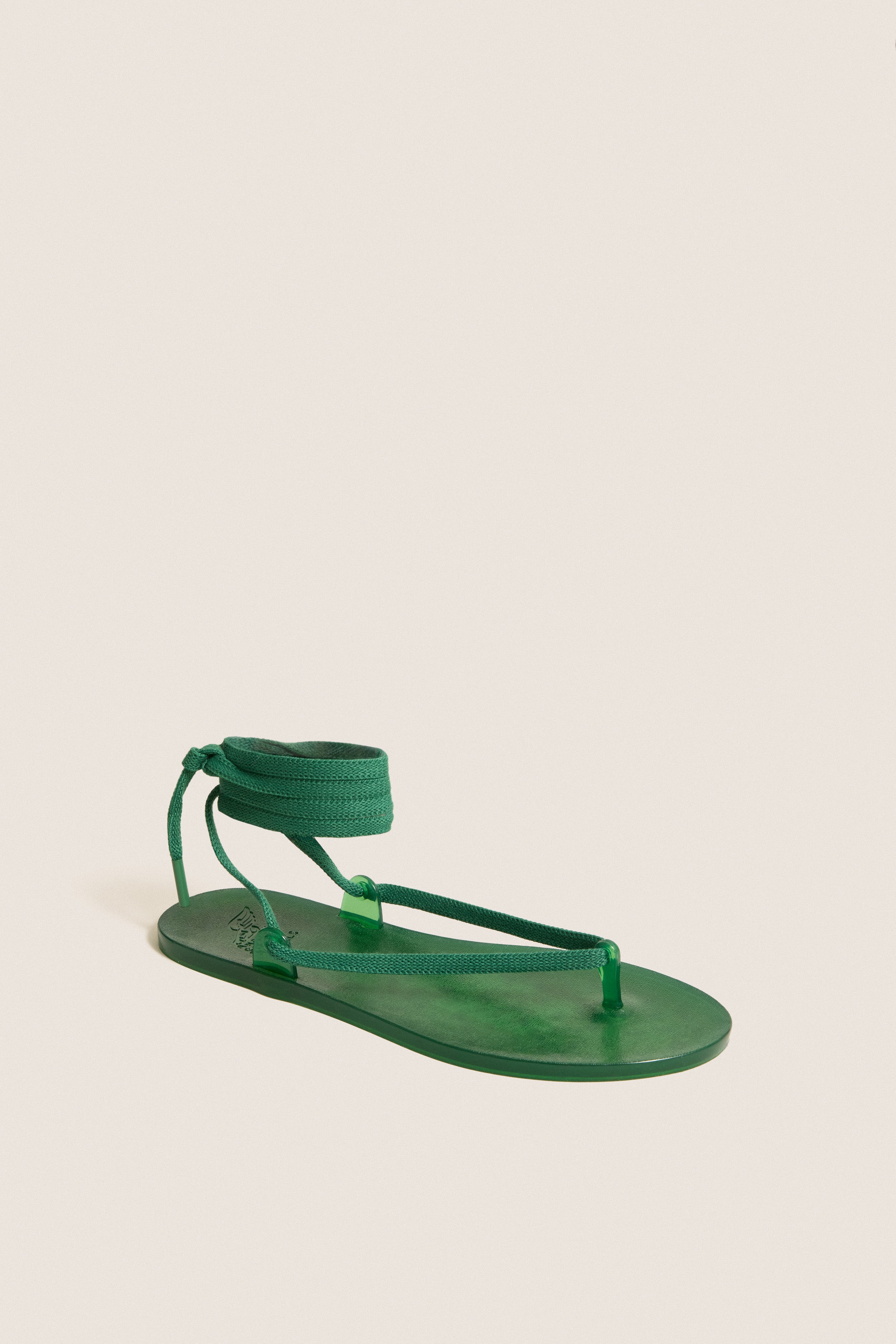 Green Jelly Esther Wrap Sandals | Ancient Greek Sandals