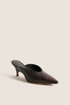 Chocolate Petra Mule Heels
