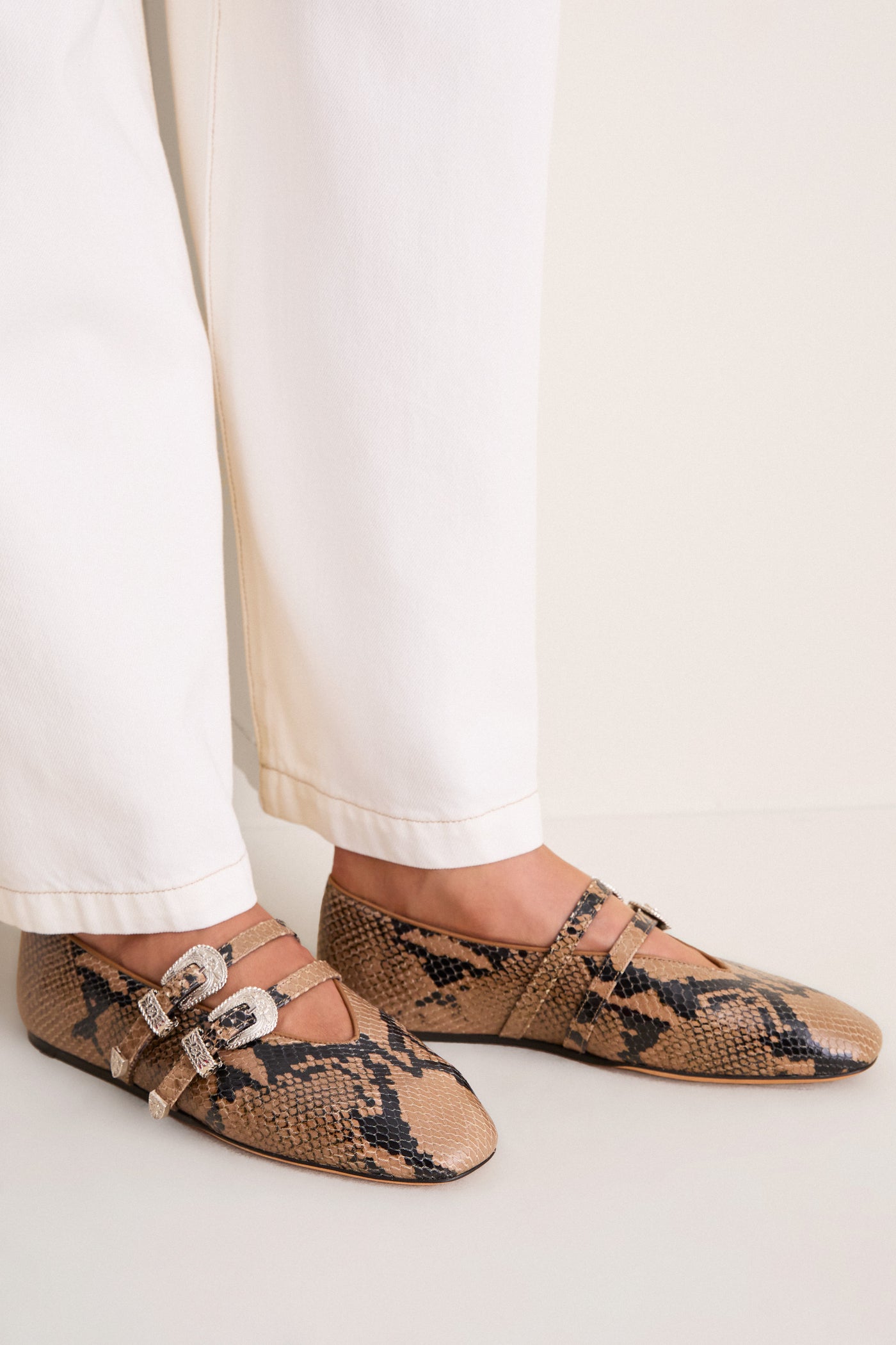 Fango Snake Claudia Flats